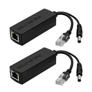 IEEE802.3af/at Standard DC48V to 12V 1.2A Output Voltages POE Splitter with LED Indicators for Networking Devices