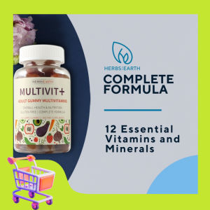 MULTIVIT+  Gummy Multivitamins - Over all Health & Nutrition 90 Gummies from Herbs of the Earth