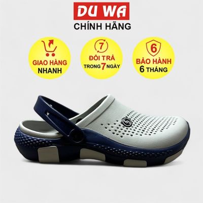 Dép sục nam quai ngang chính hãng DUWA chất liệu eva nhẹ êm đế chống mòn trơn trượt không thấm nước lỗ trơn