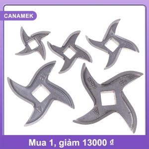 【CANAMEK】 Cho máy xay thịt lưỡi thép không gỉ rùa trở lại dao lưỡi chéo phụ kiện 5 8 10 22 32 loại thịt cắt lưỡi