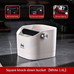 BINCOO Square Coffee Knocker Bucket Household Bar Espresso Storage Tool Box Coffee Grounds Box 1.6L