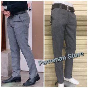 Celana panjang bahan slimfit pria  Bahan gabardin/celana jas formal pria Bagus Murah