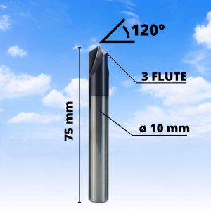 Chamfer end mill 120 degree 3 F straight V Endmill d 3 - 12 mm HRC50