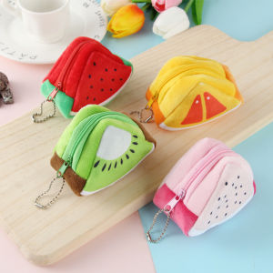 【MPJow】 Cute Fruit Wallet Plush Coin Purse Women Change Purse Money bag Coin Purse Cartoon Fashion Sweet For Girl Gift Multifunction New