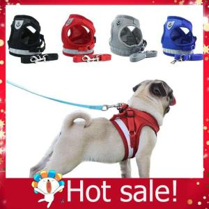 Sentexin สุนัขแมวเทียมสัตว์เลี้ยงเสื้อกั๊กสะท้อนแสงปรับเดินจูงตะกั่วสําหรับลูกสุนัขโพลีเอสเตอร์ตาข่ายเทียมสําหรับสุนัขขนาดกลางขนาดเล็ก