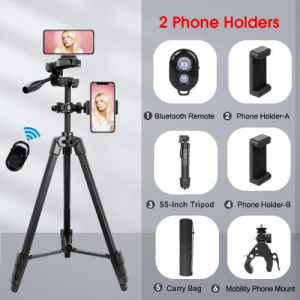 170cm Camera Tripod Mobile Phone Holder Ring Light Gimbal Rotating 360° Floor Stand Stabilizer