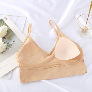 READY STOCK👑BY 179 Women singlet lingerisportseamlessyogajoggingbreastfeedingmaternity bra大U美背无缝女士裹胸抹胸打底内搭外穿少女无钢圈背