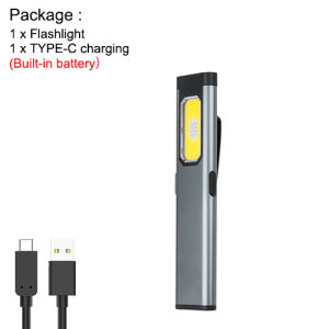 ASAFEE X615 Ultra Slim Multi-Function EDC Flashlight White Warm Red Blue Light Type-C Rechargeable Magnetic Clip Work Camping Light