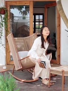 Outdoor Rocking Chair Rattan Woven Sofa Waterproof Sunproof Single Home Leisure Lazy Sofa Chair New Patio Recliner