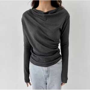 APRIL TOP | Atasan Knit Wanita Korean Top Baju Knit Wanita Lengan Panjang Basic Long Sleeve Terbaru
