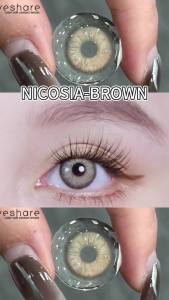 SEATTLE Softlens No Ring Natural Abu-Abu/Coklat Lensa Kontak Warna Riasan Mata Softlens Minus 0.0（akan selama satu tahun seah dibuka）