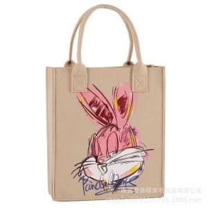 New Style Ladies’ Tote Bag Large Capacity Open Top Fashion Felt Shopping Bag A112