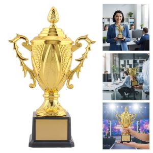 PAZNUL Gold Color Metal Trophy Large Size Metal Model Competition Trophy Souvenirs Plastic Model Prize Cup School Sports Meeting