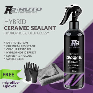 R2 Hybrid Ceramic Sealant Hydrophobic Deep Glossy Semi Coating Pengkilap Mobil Motor Kesayangan