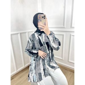 KEMEJA OVERSIZE JUMBO LD 130 CM / ATASAN KEMEJA RAYON WANITA JUMBO