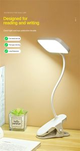 LED Desk Lamp Clip Eye Protection USB Dimming Touch Foldable Learning Reading Office Work Lamp