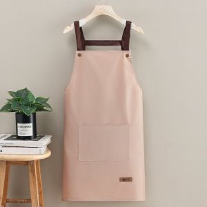Waterproof and Oil Resistant Apron Durable Coffee Shop Apron Work Clothes Kitchen Cleaning Apron Integrated Workwear