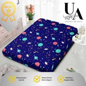 Sarung Kasur Busa Resleting Bahan Microfibre Lembut Dan Adem Motif Bunga & Kartun Uk 80 - 180