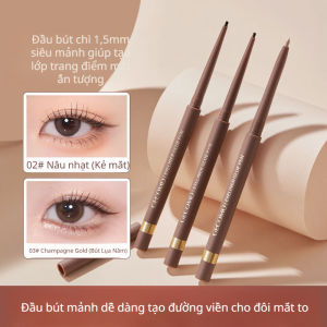 ✨Cực Mảnh/Không Lem🌿Bút Kẻ Mắt Chống Nước/Bút Kẻ Mắt Lên Màu Chuẩn/1.5mm Nhỏ/Màu Champagne Bút Kẻ Mắt Dễ Vẽ Vẽ Mượt Mà/Bút Tạo Khóe Mắt Tự Nhiên/Bút Kẻ Mắt Gel Chống Lem/Bút Kẻ Mắt Gel Cho Người Mới