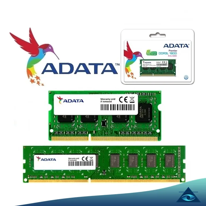 ADATA DDR3L RAM Memory 4GB 8GB 1600Mhz U-DIMM / SO-DIMM for Desktop Laptop Notebook