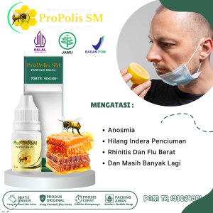Obat Anosmia Obat Hidung Tidak Bisa Mencium Bau Obat Rhinitis Dan Flu Berat Obat Peradangan Di Hidung Obat Penyakit Anosmia Obat Hilang Indera Penciuman Obat Mengembalikan Indera Penciuman Obat Gangguan Indera Penciuman Dengan ProPolis SM
