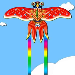 RBRY Cartoon Dynamic Kites Lightweight Easy Control Long Tail Kites DIY Plastic Flying Kites Kids Gift