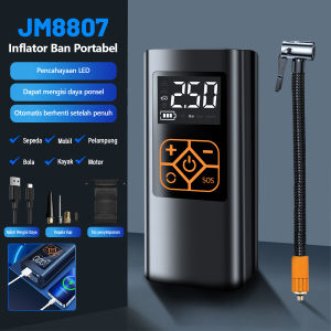 pompa ban electric 10000mAh Dengan port pengisian USB lampu LED pompa ban mobil motor
