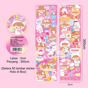 Stiker Momo Glitter ROLL Aesthetic Planner DIY Sticker Tempel Cute Siap Pakai