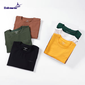 Áo thun nam cổ tròn HAHAMAN vải Cotton co giãndày dặn cao cấp CT06001