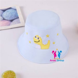 topi bucket anak laki laki kartun dino bintang lucu murah usia 1-9 tahun