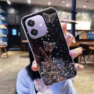 Phone Case OPPO A5i A3x A3 5g with Beautiful Butterfly Shiny Sequins Starry Sky Design Transparent Silicone Soft Casing OPPO A5i A3 A3x 5g Fashion Phone Cover Case
