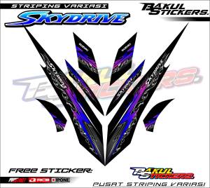 STRIPING VARIASI SUZUKI SKYDRIVE STREET FIRE / STICKER LIST VARIASI MOTOR SKY DRIVE
