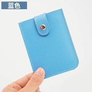 4 Slot PU Leather Cards Holder Case Portable Pull-Out Multi Card Slots Wallet Leather Snap Card Holder Credit Card 多卡位卡包