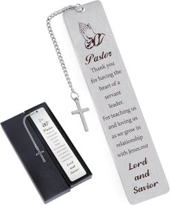 Christian Metal Bookmarks Gifts - Inspirational Bible Verse Bookmarks Gift for Book Lovers Pretty Bookmarker with Cross Pendant for Women Religious Book Mark Gifts for Friends