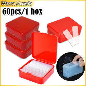 [Warm Homie] Băng Keo Hai Mặt Nano 60 Cái/hộp Băng Keo Trong Suốt Tự Dính Tái Sử Dụng Không Để Lại Vết Không Thấm Nước Miếng Dán Tường Siêu Dính Chắc Chắn Không Đánh Dấu Keo Thảm Gel