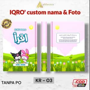 Alfareza - Buku Iqro Custom Nama & Foto Hardcover Softcover Full Color BW / Dilengkapi QRCode / Iqra Full Color BW Jilid 1 - 6 Lengkap (5)