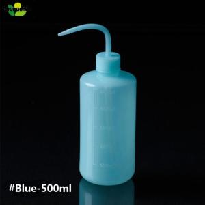 Grupheaso 250ml Clear Plastic Blow Washing Bottle Tattoo Wash Squeezy Laboratory Measuring Bottle Eyelash Cleaning Elbow Bottle