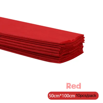 10pcs/Pack Crepe Paper DIY Colored Paper Wedding/Birthday Party Decoration Backdrop Art and Craft