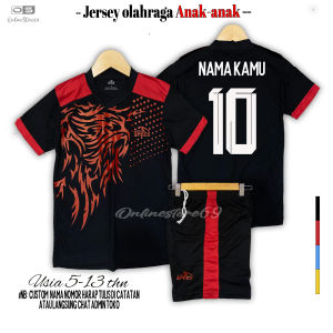 Baju futsal anak-anak free custom NAMA NOMOR/ kaos bola anak-anak / jersey futsal usia 5-13 thn