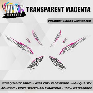 YAMAHA MIO I 125 M3 NEW BINTANG TRANSPARENT DECALS STICKER (WATERPROOF LAMINATED FADE PROOF)