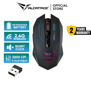 Alcatroz X-CRAFT AIR ULTRA 6000 / X-CRAFT AIR ULTRA 7000/ X-CRAFT AIR ULTRA 8000 | 3200 CPI | Pulsating Effects Silent Wireless Gaming Mouse