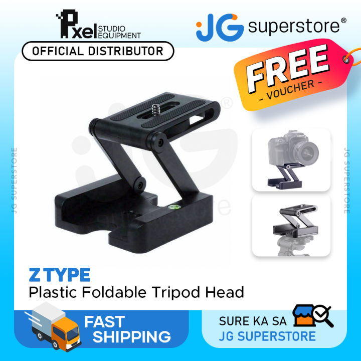 Pxel Z-Type Quick Folding Pan/Tilt Tripod Head Plate Bracket with 1/4