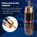 Monster 12PCS RCA Male Adapter Solder Connector for Audio Video CCTV IP Camera Security Coaxial Cable Solderness. 