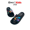 MCC PROJECT Dino Rooaarr Black White Premium Slides Sandal Anak Slip On. 