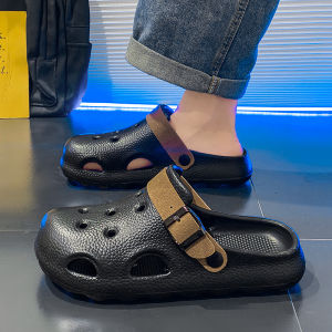 Free Shipping MenS New Summer Breathable Perforated Casual Two-Way Wear Beach Sandals For Teens