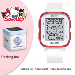 (With Box/37.1mm)100% Authentic Sanrio Hello Kitty Watch for Kids Girls Waterproof Watches Digital Watch for Kids Boys Kuromi Kids Watch Cinnamoroll 878 Birthday Gift 手表女生防水