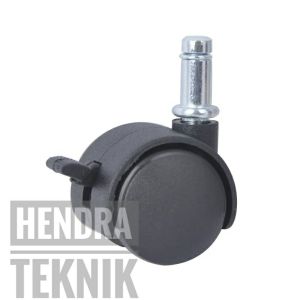 RODA KURSI KANTOR AS TUSUK REM RODA PLASTIK PIN RODA FURNITURE HITAM TANCAP POLOS BERHENTI MURAH