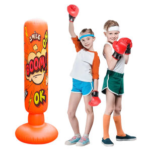 【New Arrival】 Childrens Inflatable Punching Bag Bright Color Lightweight Bounce-Back Boxing Toy for Fitness and Stress Relief