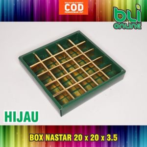 Box Nastar 20x20x3.5 isi 10pcs / Dus Coklat / Kemasan Mochi / Kotak Coklat / Kotak Nastar