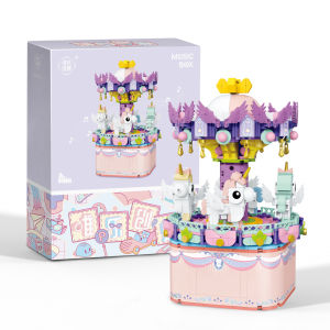 Bộ lắp ráp Vòng Xoay Kỳ Lân & Đu Quay Cầu Vồng - Đồ chơi xếp hình 3D MINI Nanoblock